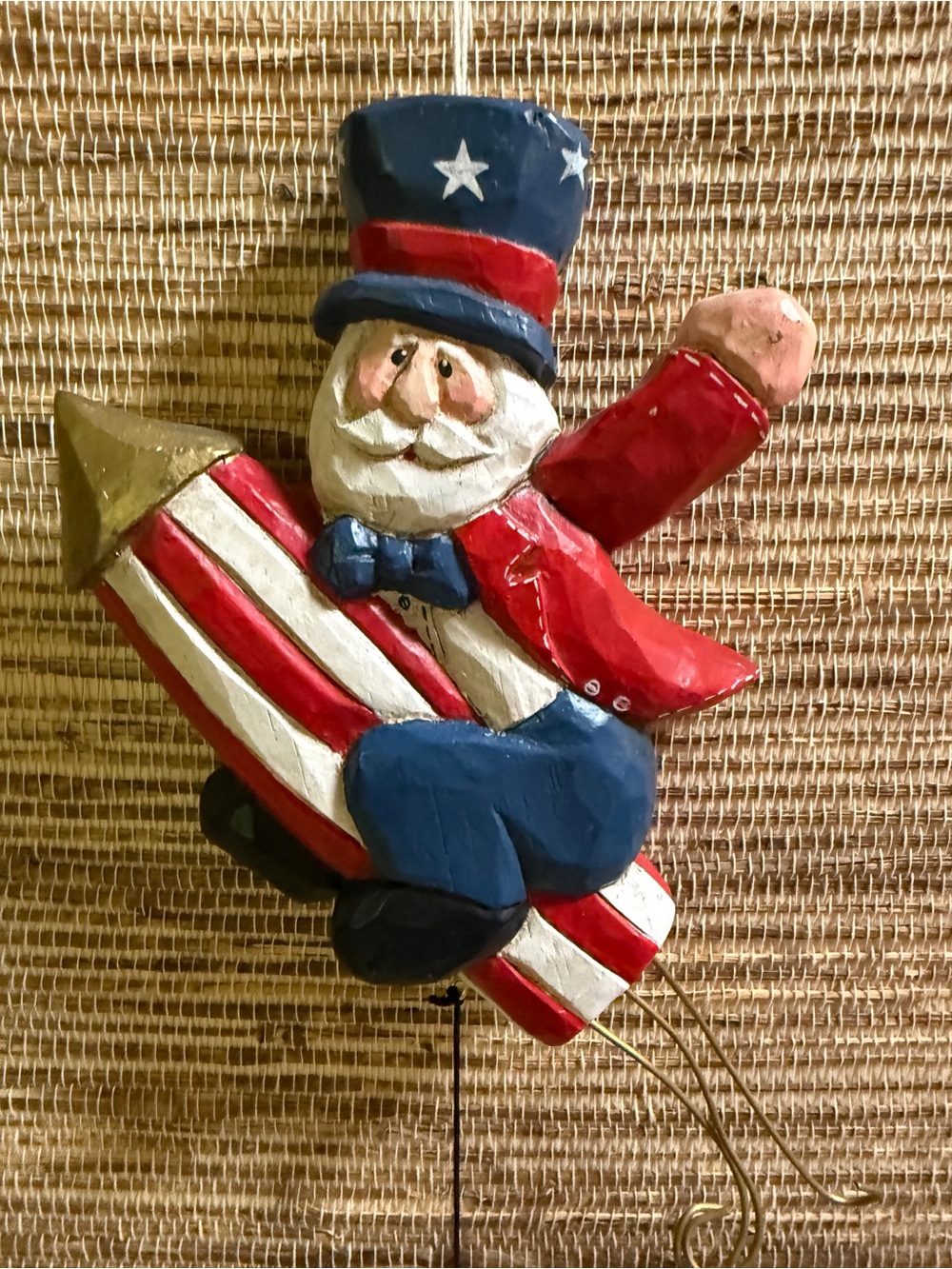 Eddie Walker UNCLE SAM
on Firecracker 4th of JULY
PATRIOTIC Wind Chime
USA 16"